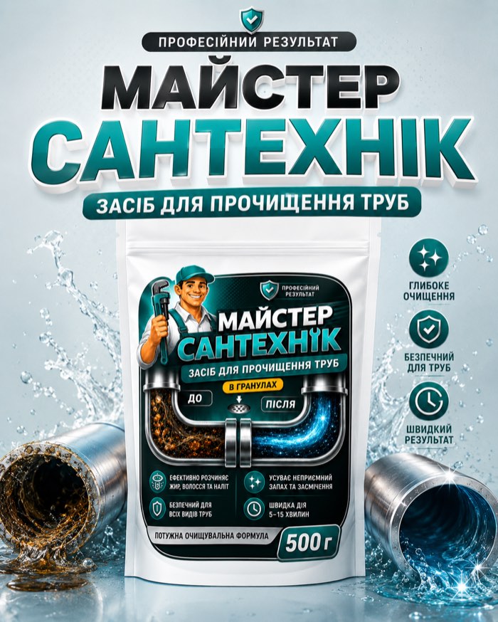 Майстер Сантехнік засіб для прочищення труб