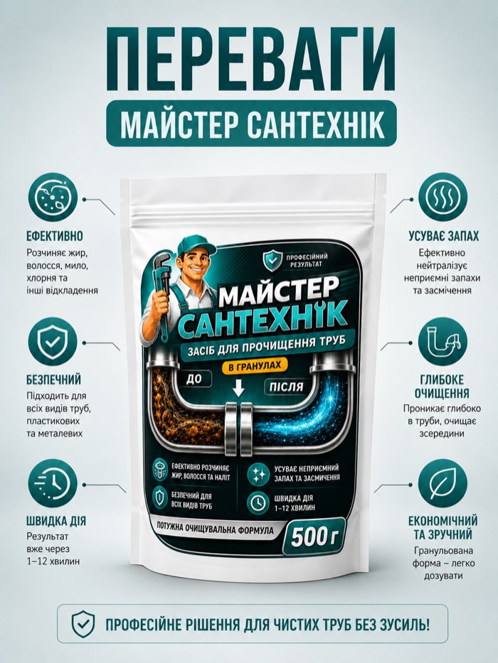 Переваги Майстер Сантехнік